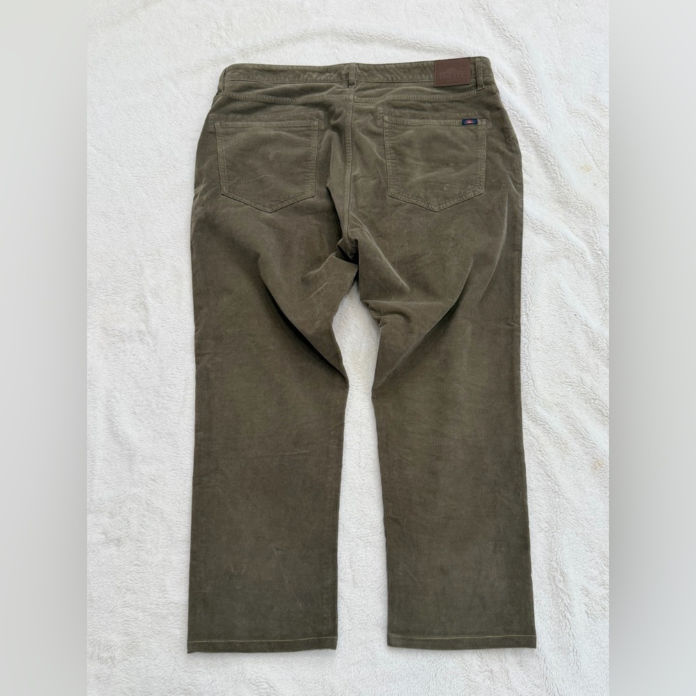 Faherty Men’s 35x24 Stretch Terry Corduroy 5-Pocket Pant Mountain Forest Green - Picture 8 of 9